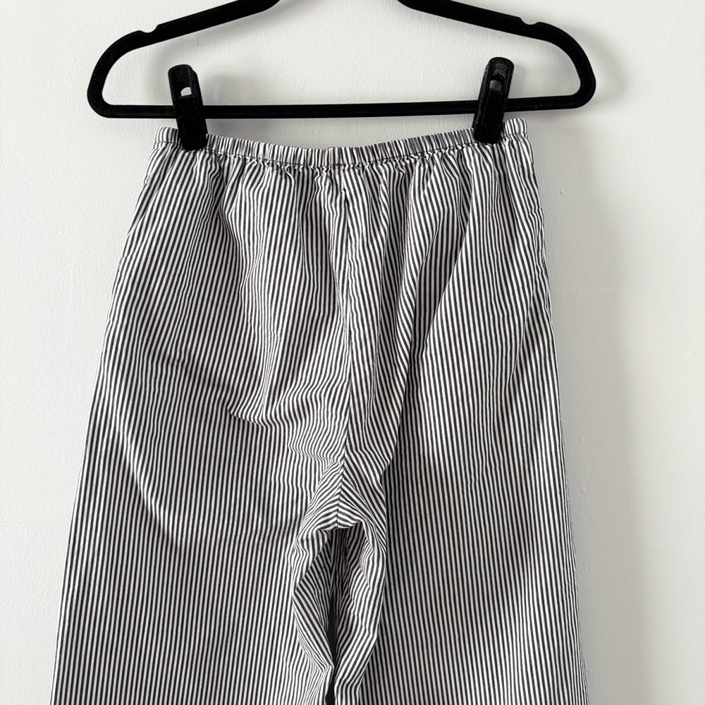 J. Crew Cosmo Pant in Oxford Stripe Pull-On Wide Leg Ankle Pant Pinstripe - Picture 5 of 6